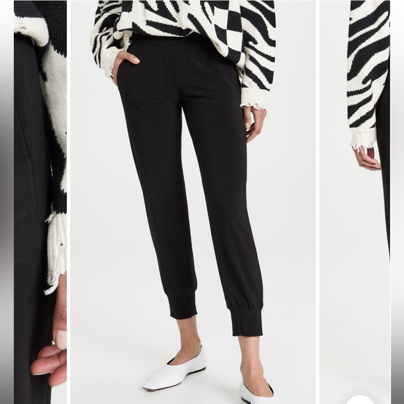 Norma Kamali Boyfriend Puff Jog Pants in Black - Picture 3 of 8